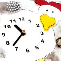 Huhn – Uhr basteln in der Osterzeit