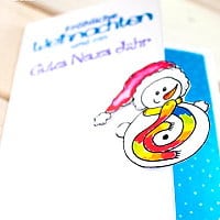Weihnachtskarte „Schneemann“