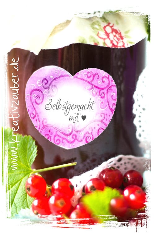 Marmeladenetiketten kostenlos ausdrucken - Kreativzauber® ★ Bastelblog